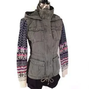 Aeropostale Jackets Coats Aeropostale Folk Print Knit Sleeve
